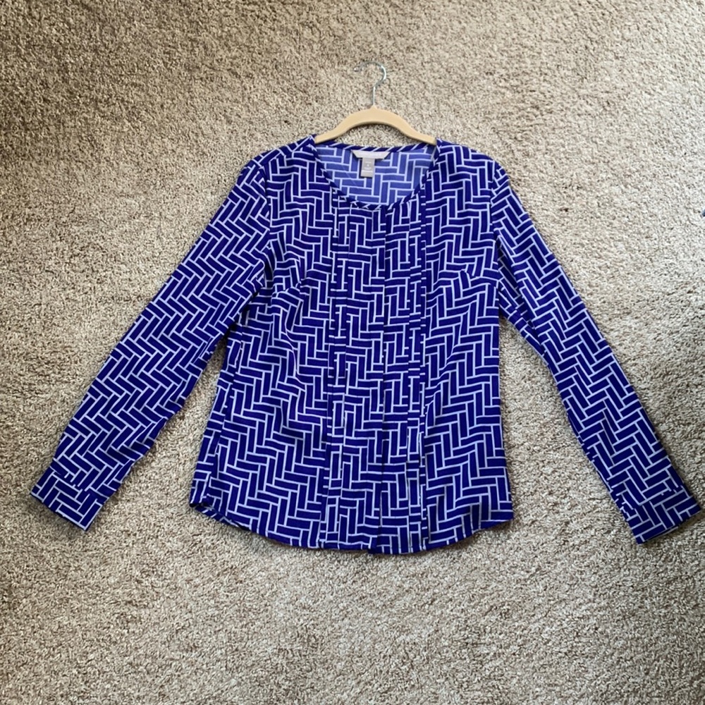 Pleated front blouse